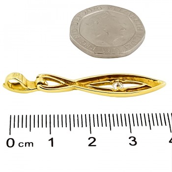 9ct gold Cubic Zirconia Pendant